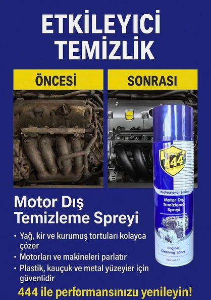 444 Motor Dış Temizleme 500 ml Sprey - 3