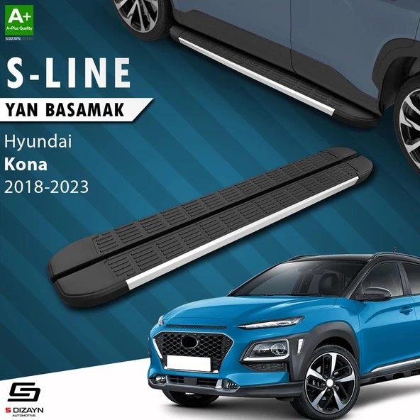 S-Dizayn Hyundai Kona S-Line Aluminyum Yan Basamak 173 Cm 2018-2023 A+ Kalite ürün görseli