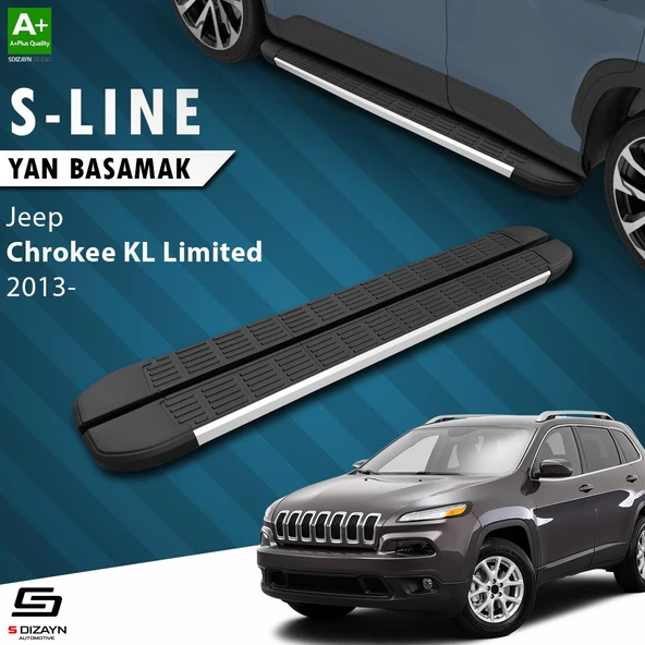 S-Dizayn Jeep Cherokee KL S-Line Aluminyum Yan Basamak 173 Cm 2013-2023 A+ Kalite ürün görseli