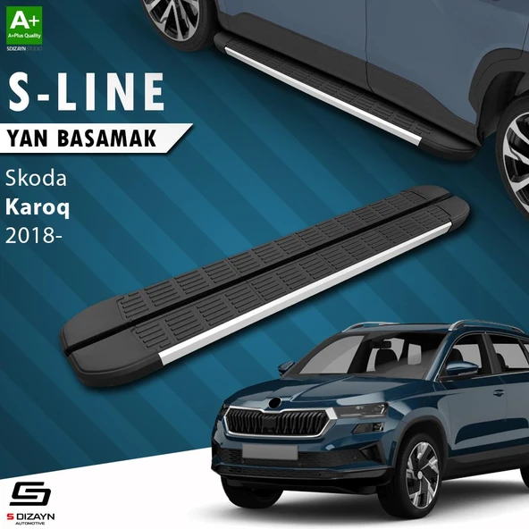 S-Dizayn Skoda Karoq S-Line Aluminyum Yan Basamak 173 Cm 2018 Üzeri A+ Kalite ürün görseli
