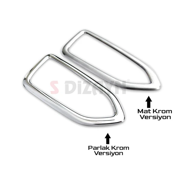 S-Dizayn Renault Captur 2 Krom İç Kapı Kolu Çerçevesi 4 Prç. 2020 Üzeri (Mat Krom) - Resim 5