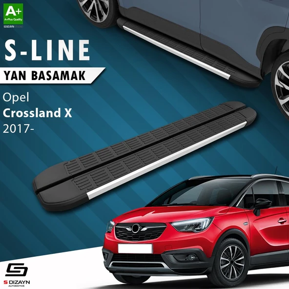S-Dizayn Opel Crossland X S-Line Aluminyum Yan Basamak 173 Cm 2017 Üzeri A+ Kalite ürün görseli