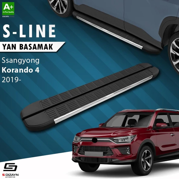S-Dizayn Ssangyong Korando S-Line Krom Yan Basamak 183 Cm 2019 Üzeri A+ Kalite ürün görseli
