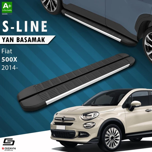 S-Dizayn Fiat 500X S-Line Aluminyum Yan Basamak 173 Cm 2014 Üzeri A+ Kalite ürün görseli