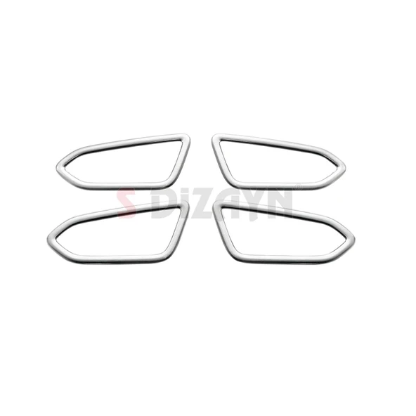 S-Dizayn Renault Captur 2 Krom İç Kapı Kolu Çerçevesi 4 Prç. 2020 Üzeri (Mat Krom) - Resim 2