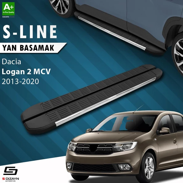 S-Dizayn Dacia Logan 2 MCV S-Line Krom Yan Basamak 183 Cm 2013-2020 A+ Kalite ürün görseli