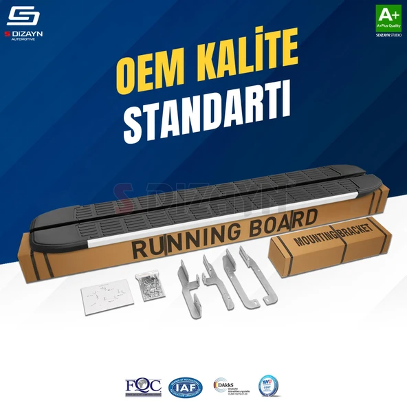 S-Dizayn Fiat Doblo Uzun Şase S-Line Aluminyum Yan Basamak 223 Cm 2001-2010 A+ Kalite - Resim 2