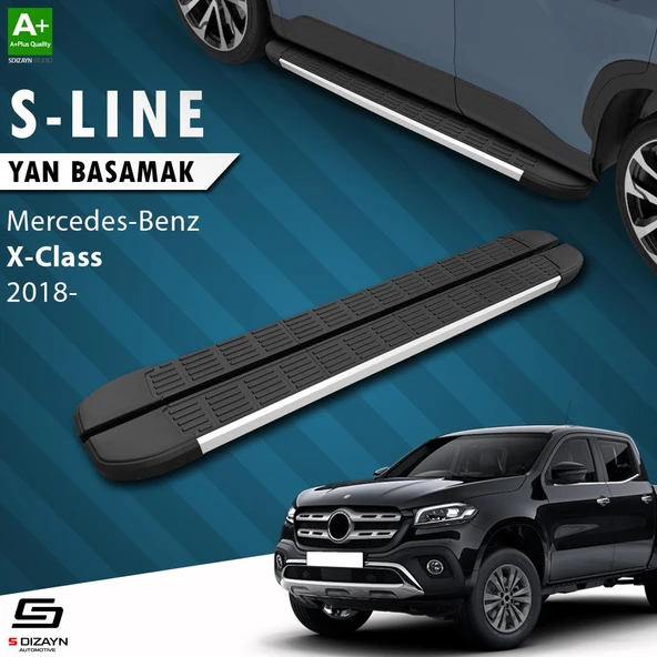 S-Dizayn Mercedes X-Class S-Line Aluminyum Yan Basamak 203 Cm 2018-2020 A+ Kalite ürün görseli