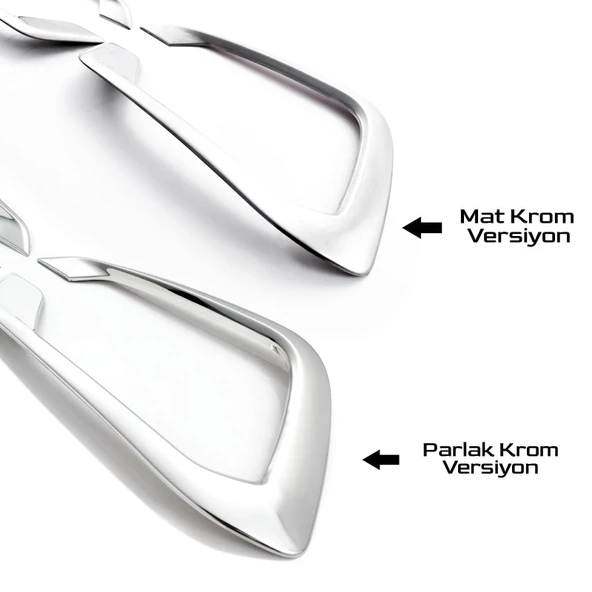 S-Dizayn Fiat Egea HB Krom Sis Çerçevesi 2 Prç. 2020 Üzeri (Mat Krom) - Resim 4