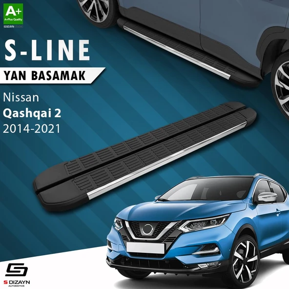 S-Dizayn Nissan Qashqai 2 S-Line Krom Yan Basamak 173 Cm 2014-2021 A+ Kalite ürün görseli