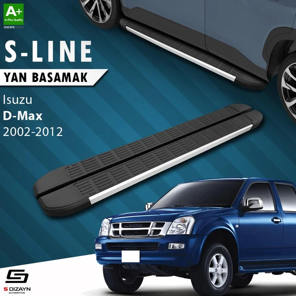 S-Dizayn Isuzu D-Max S-Line Aluminyum Yan Basamak 203 Cm 2002-2012 A+ Kalite ürün görseli