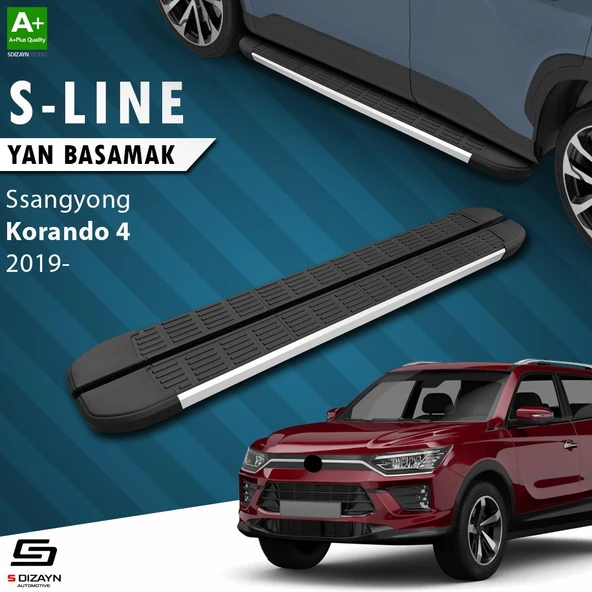 S-Dizayn Ssangyong Korando S-Line Aluminyum Yan Basamak 183 Cm 2019 Üzeri A+ Kalite ürün görseli