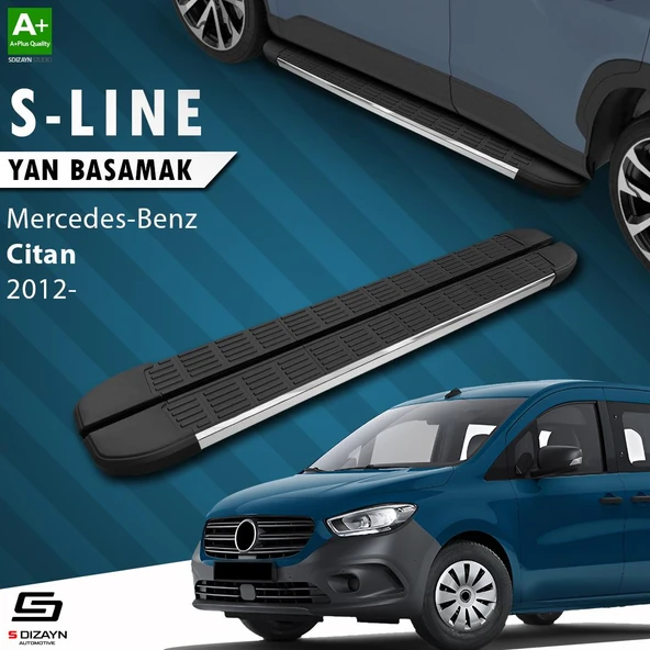 S-Dizayn Mercedes Citan S-Line Krom Yan Basamak 193 Cm 2012-2021 A+ Kalite ürün görseli