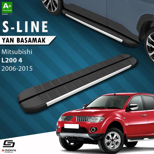 S-Dizayn Mitsubishi L200 4 S-Line Aluminyum Yan Basamak 193 Cm 2006-2015 A+ Kalite ürün görseli