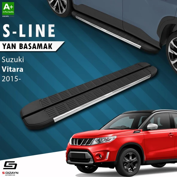 S-Dizayn Suzuki Vitara 4 S-Line Krom Yan Basamak 163 Cm 2015 Üzeri A+ Kalite ürün görseli