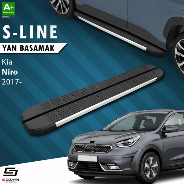 S-Dizayn Kia Niro S-Line Aluminyum Yan Basamak 183 Cm 2017 Üzeri A+ Kalite ürün görseli