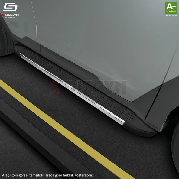 S-Dizayn Ford Connect Uzun Şase S-Line Krom Yan Basamak 203 Cm 2002-2014 A+ Kalite - Resim 6