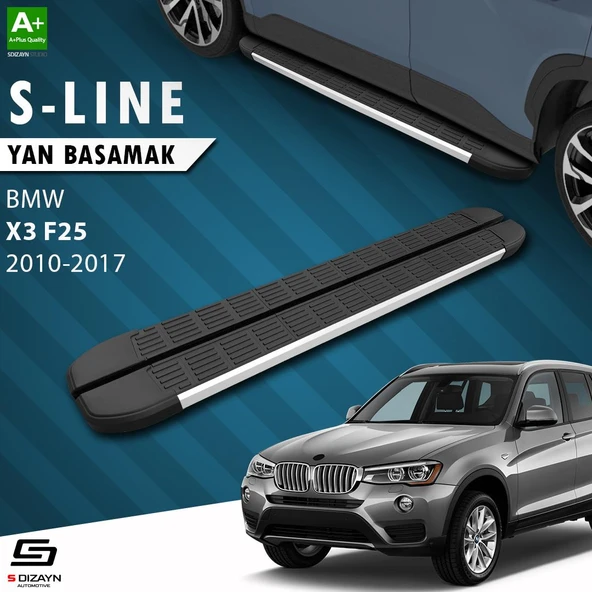 S-Dizayn Bmw X3 F25 S-Line Aluminyum Yan Basamak 193 Cm 2010-2017 A+ Kalite ürün görseli