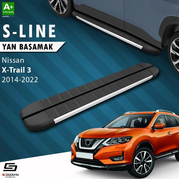 S-Dizayn Nissan X-Trail T32 S-Line Aluminyum Yan Basamak 183 Cm 2014-2022 A+ Kalite ürün görseli
