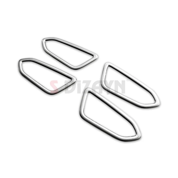 S-Dizayn Renault Captur 2 Krom İç Kapı Kolu Çerçevesi 4 Prç. 2020 Üzeri (Mat Krom) - Resim 3