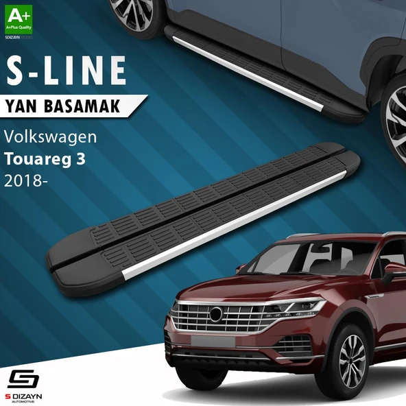 S-Dizayn VW Touareg 3 S-Line Aluminyum Yan Basamak 193 Cm 2018 Üzeri A+ Kalite ürün görseli