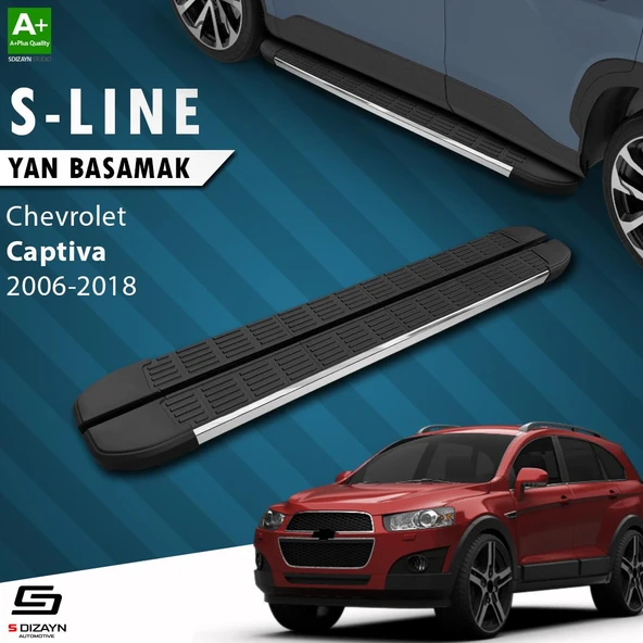 S-Dizayn Chevrolet Captiva S-Line Krom Yan Basamak 183 Cm 2006-2018 A+ Kalite ürün görseli