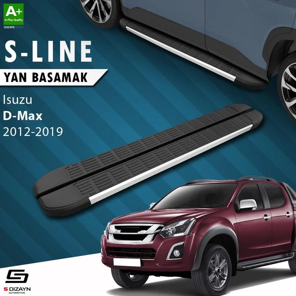 S-Dizayn Isuzu D-Max 2 S-Line Aluminyum Yan Basamak 203 Cm 2012-2019 A+ Kalite ürün görseli