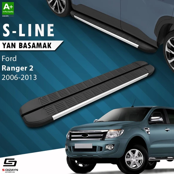S-Dizayn Ford Ranger 2 S-Line Aluminyum Yan Basamak 193 Cm 2006-2013 A+ Kalite ürün görseli