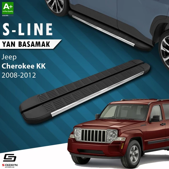 S-Dizayn Jeep Cherokee KK S-Line Krom Yan Basamak 153 Cm 2008-2012 A+ Kalite ürün görseli