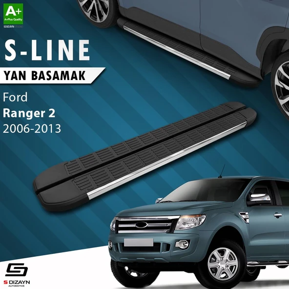 S-Dizayn Ford Ranger 2 S-Line Krom Yan Basamak 193 Cm 2006-2013 A+ Kalite ürün görseli