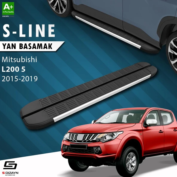 S-Dizayn Mitsubishi L200 5 S-Line Aluminyum Yan Basamak 193 Cm 2015-2019 A+ Kalite ürün görseli