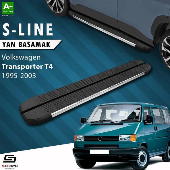 S-Dizayn VW Transporter T4 Uzun Şase S-Line Krom Yan Basamak 253 Cm 1995-2003 A+ Kalite ürün görseli