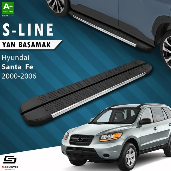 S-Dizayn Hyundai Santa Fe S-Line Krom Yan Basamak 163 Cm 2000-2006 A+ Kalite ürün görseli