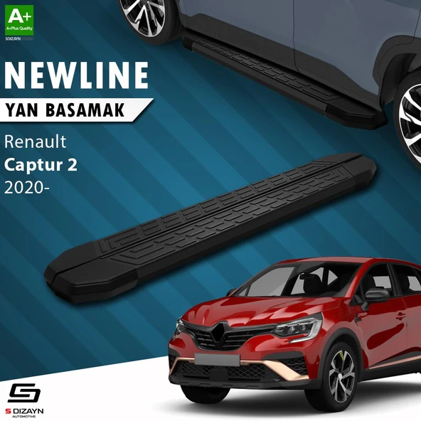S-Dizayn Renault Captur 2 NewLine Siyah Yan Basamak 183 Cm 2020 Üzeri A+ Kalite ürün görseli