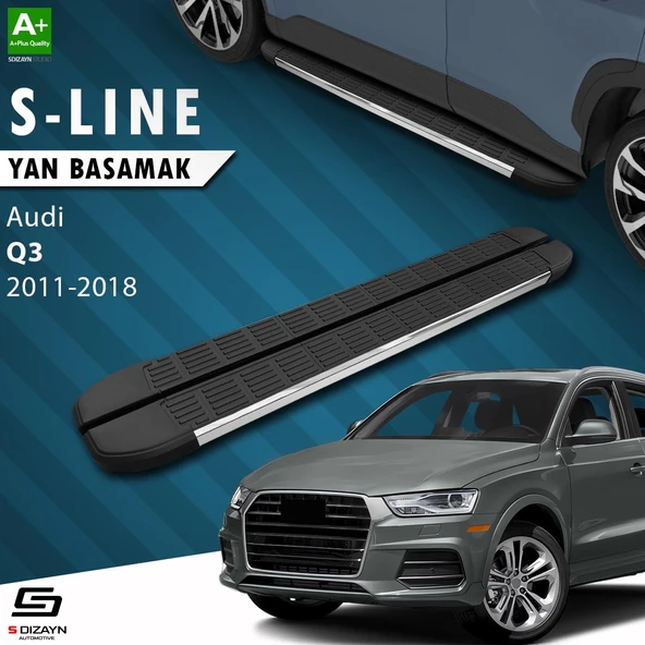 S-Dizayn Audi Q3 8U S-Line Krom Yan Basamak 173 Cm 2011-2018 A+ Kalite ürün görseli