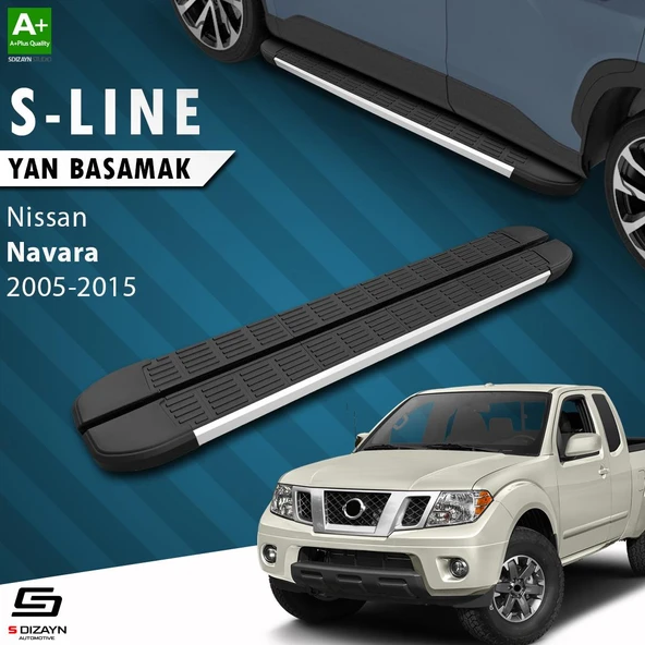 S-Dizayn Nissan Navara 2 S-Line Aluminyum Yan Basamak 203 Cm 2005-2015 A+ Kalite ürün görseli