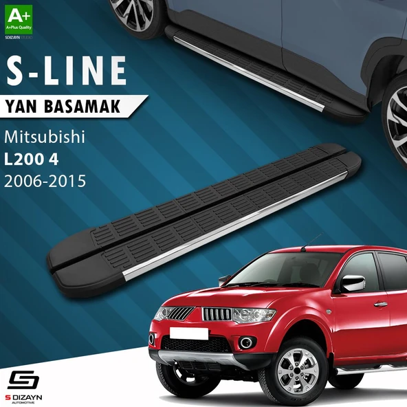S-Dizayn Mitsubishi L200 4 S-Line Krom Yan Basamak 193 Cm 2006-2015 A+ Kalite ürün görseli
