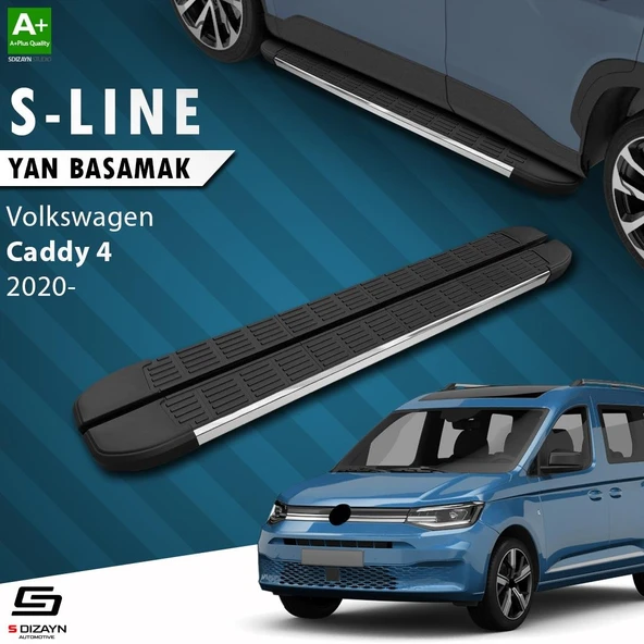 S-Dizayn VW Caddy 4 S-Line Krom Yan Basamak 193 Cm 2020 Üzeri A+ Kalite ürün görseli