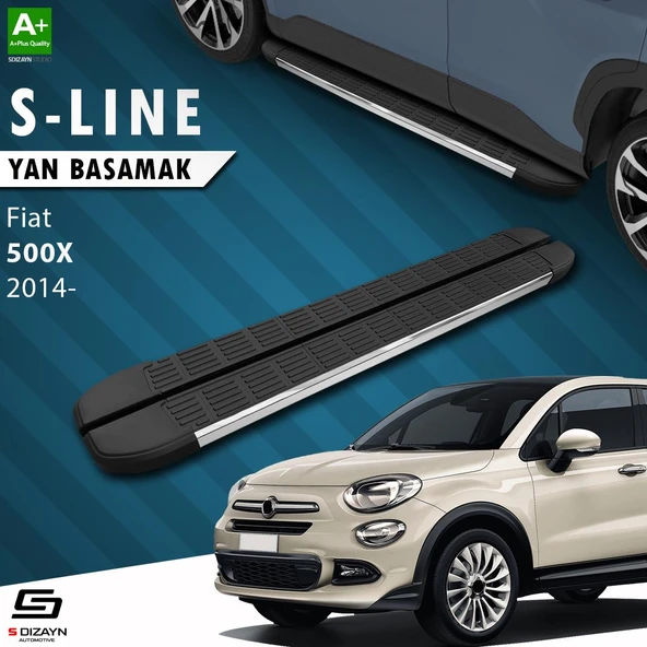 S-Dizayn Fiat 500X S-Line Krom Yan Basamak 173 Cm 2014 Üzeri A+ Kalite ürün görseli
