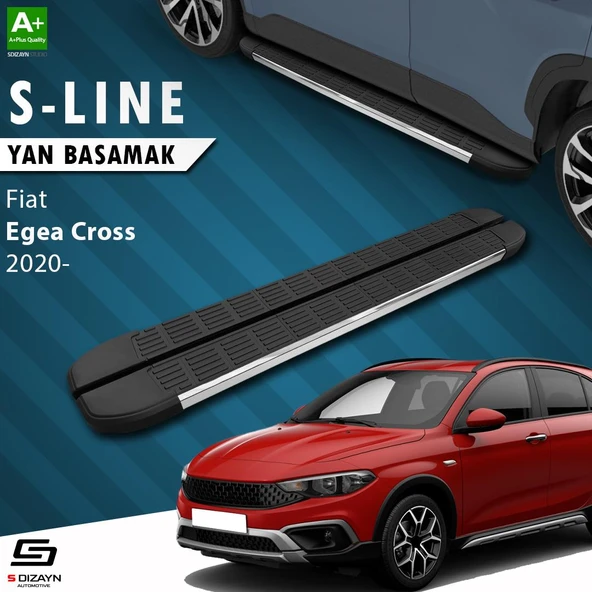 S-Dizayn Fiat Egea Cross S-Line Krom Yan Basamak 183 Cm 2020 Üzeri A+ Kalite ürün görseli