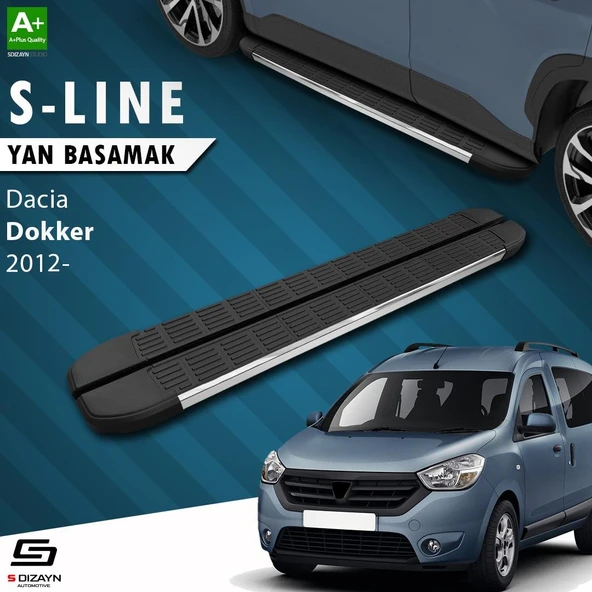 S-Dizayn Dacia Dokker S-Line Krom Yan Basamak 203 Cm 2012 Üzeri A+ Kalite ürün görseli