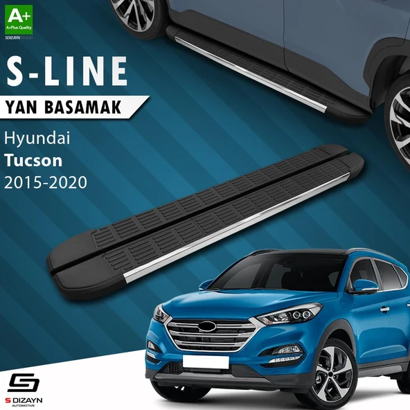 S-Dizayn Hyundai Tucson 3 S-Line Krom Yan Basamak 173 Cm 2015-2020 A+ Kalite ürün görseli
