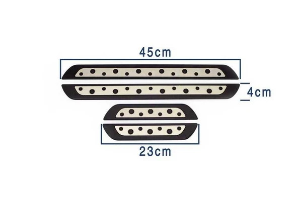 OMSA Ford Fiesta Krom Kapı Eşiği Dotline 4 Parça 2018 ve Sonrası - 3