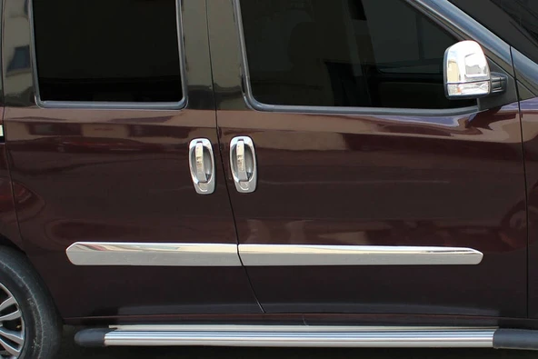 OMSA Fiat Doblo Krom Yan Kapı Çıtası 4 Parça 2010-2021 Arası - Resim 3