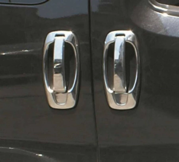 OMSA Opel Combo D Krom Kapı Kolu ve Çerçevesi 4 Kapı 8 Parça 2011-2018 Arası - Resim 3