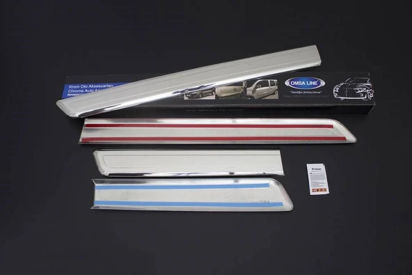 OMSA Peugeot Bipper Krom Yan Kapı Çıtası 4 Parça 2008 ve Sonrası - Resim 3