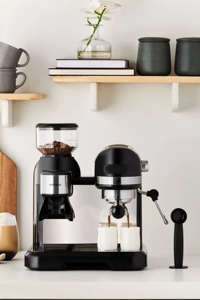 Karaca Coffeemaid Siyah Öğütücülü Espresso Makinesi Teşhir ürün görseli 1