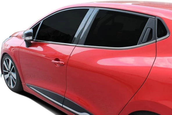 OMSA Renault Clio 4 HB Siyah Krom Cam Alt Çıtası 8 Parça 2012-2019 Arası - Resim 3