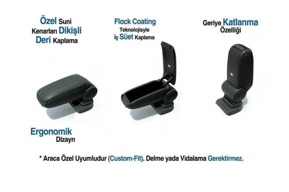 OMSA Renault Fluence Siyah Kol Dayama 2010-2016 Arası - Resim 2