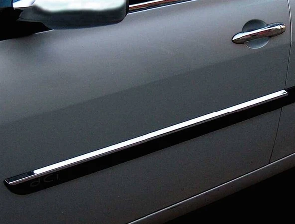 OMSA Renault Megane 2 HB/Sedan Krom Yan Kapı Çıtası 4 Parça Dar Model 2002-2010 Arası - Resim 3